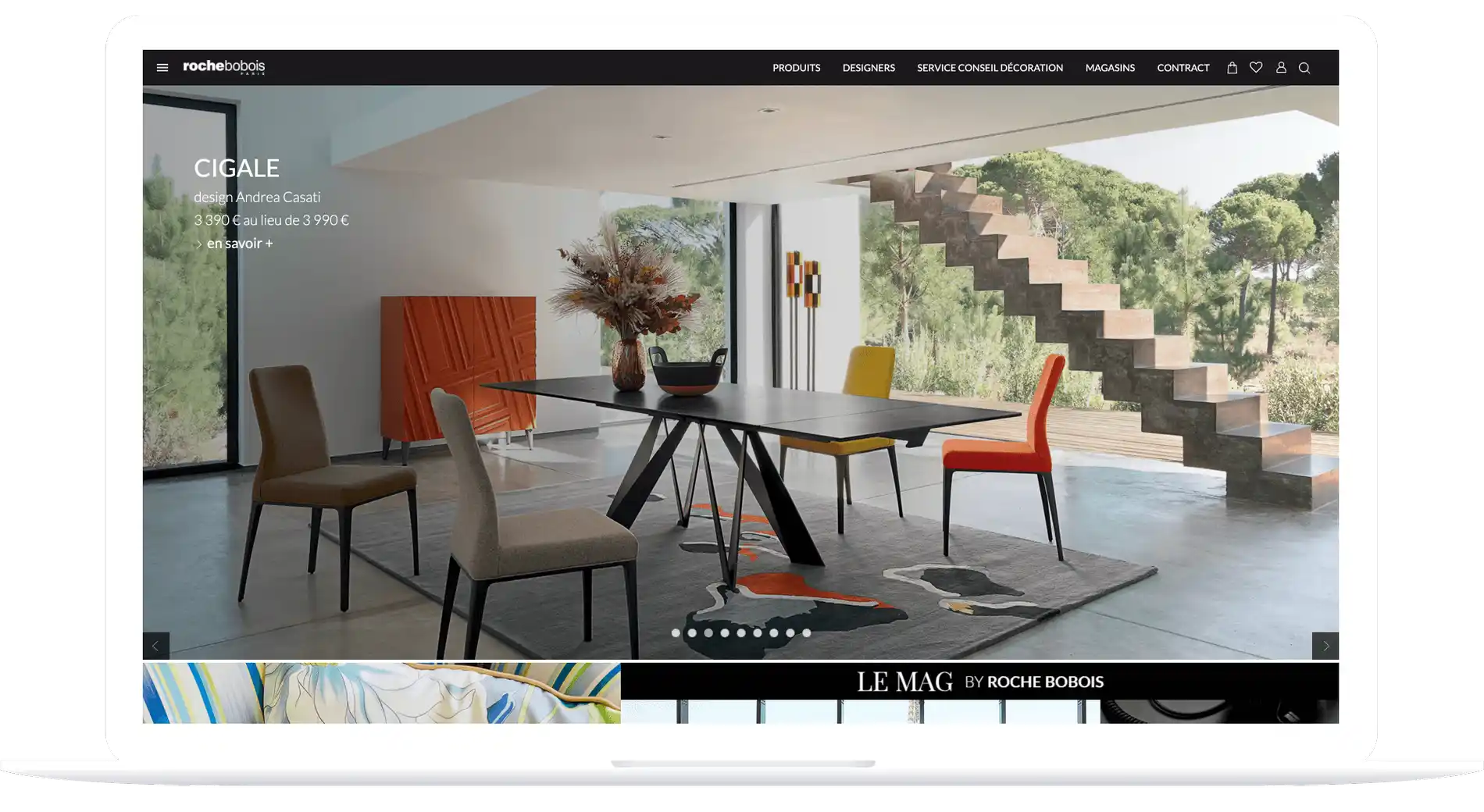 Aperçu de l'application Roche Bobois